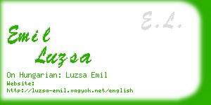 emil luzsa business card